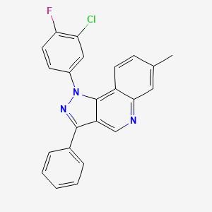 1-(3-chloro-4-fluorophenyl)-7-methyl-3-phenyl-1H-pyrazolo[4,3-c]quinoline