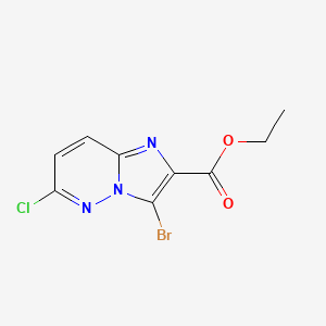 molecular formula C9H7BrClN3O2 B2543593 Ethyl 3-bromo-6-chloroimidazo[1,2-b]pyridazine-2-carboxylate CAS No. 2090369-22-3