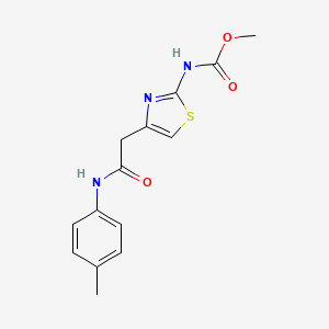 molecular formula C14H15N3O3S B2543594 Methyl (4-(2-oxo-2-(p-tolylamino)ethyl)thiazol-2-yl)carbamate CAS No. 946235-93-4