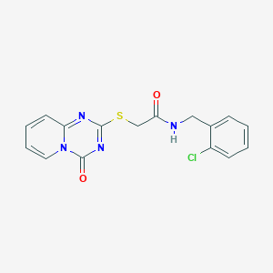 N-[(2-chlorophenyl)methyl]-2-(4-oxopyrido[1,2-a][1,3,5]triazin-2-yl)sulfanylacetamide