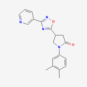 1-(3,4-Dimethylphenyl)-4-[3-(3-pyridyl)-1,2,4-oxadiazol-5-yl]-2-pyrrolidinone