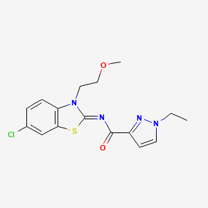 (Z)-N-(6-chloro-3-(2-methoxyethyl)benzo[d]thiazol-2(3H)-ylidene)-1-ethyl-1H-pyrazole-3-carboxamide