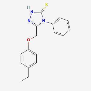 molecular formula C17H17N3OS B2543623 3-((4-Ethylphenoxy)methyl)-4-phenyl-1,2,4-triazoline-5-thione CAS No. 1023861-75-7