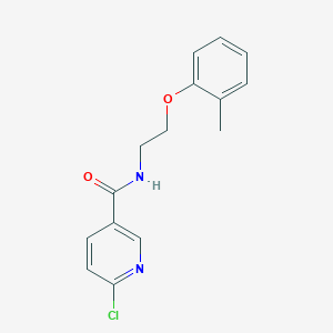 molecular formula C15H15ClN2O2 B2543629 6-chloro-N-[2-(2-methylphenoxy)ethyl]pyridine-3-carboxamide CAS No. 1388668-13-0