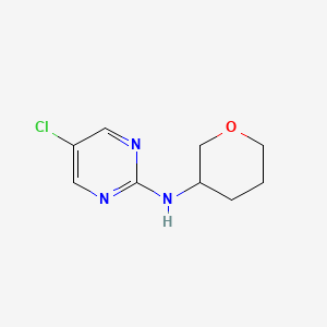 molecular formula C9H12ClN3O B2543638 5-chloro-N-(tetrahydro-2H-pyran-3-yl)pyrimidin-2-amine CAS No. 1510581-62-0
