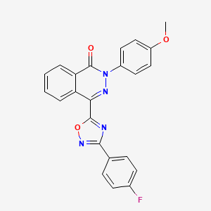molecular formula C23H15FN4O3 B2543661 4-[3-(4-fluorophenyl)-1,2,4-oxadiazol-5-yl]-2-(4-methoxyphenyl)phthalazin-1(2H)-one CAS No. 1206994-95-7