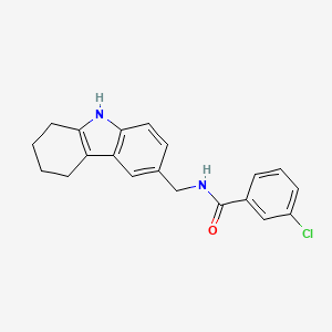 molecular formula C20H19ClN2O B2543675 3-chloro-N-(6,7,8,9-tetrahydro-5H-carbazol-3-ylmethyl)benzamide CAS No. 852138-28-4