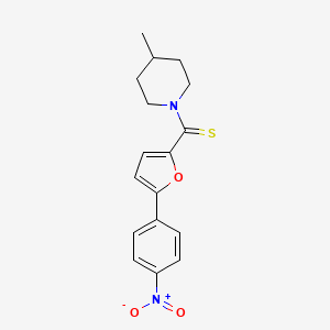 molecular formula C17H18N2O3S B2543695 (4-甲基哌啶-1-基)(5-(4-硝基苯基)呋喃-2-基)甲硫酮 CAS No. 941947-13-3