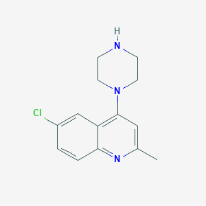 molecular formula C14H16ClN3 B2543707 6-Chloro-2-methyl-4-(piperazin-1-yl)quinoline CAS No. 1146293-27-7