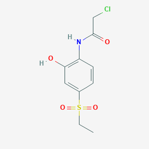 molecular formula C10H12ClNO4S B2543711 2-chloro-N-[4-(ethanesulfonyl)-2-hydroxyphenyl]acetamide CAS No. 446838-45-5