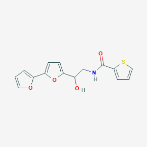 molecular formula C15H13NO4S B2543719 N-(2-{[2,2'-bifuran]-5-yl}-2-hydroxyethyl)thiophene-2-carboxamide CAS No. 2309189-06-6