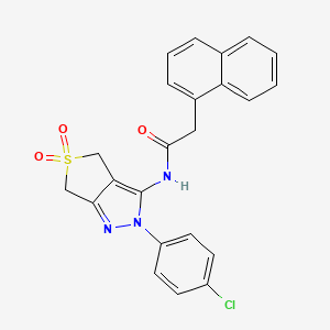 molecular formula C23H18ClN3O3S B2543720 N-[2-(4-chlorophenyl)-5,5-dioxo-4,6-dihydrothieno[3,4-c]pyrazol-3-yl]-2-naphthalen-1-ylacetamide CAS No. 681266-73-9