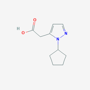 molecular formula C10H14N2O2 B2543737 (1-环戊基-1H-吡唑-5-基)乙酸 CAS No. 1328640-57-8