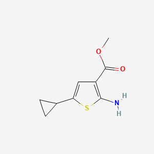 molecular formula C9H11NO2S B2543738 2-氨基-5-环丙基噻吩-3-羧酸甲酯 CAS No. 439692-97-4
