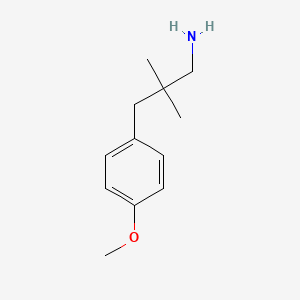 molecular formula C12H19NO B2543743 3-(4-Metoxi fenil)-2,2-dimetilpropano-1-amina CAS No. 1266749-05-6