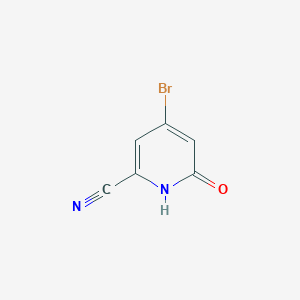 molecular formula C6H3BrN2O B2543756 4-Bromo-6-hydroxypicolinonitrile CAS No. 1805526-27-5