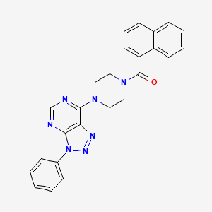 molecular formula C25H21N7O B2543759 1-(ナフタレン-1-カルボニル)-4-{3-フェニル-3H-[1,2,3]トリアゾロ[4,5-d]ピリミジン-7-イル}ピペラジン CAS No. 920218-48-0