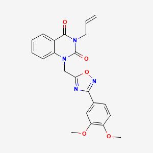 molecular formula C22H20N4O5 B2543782 3-烯丙基-1-((3-(3,4-二甲氧基苯基)-1,2,4-恶二唑-5-基)甲基)喹唑啉-2,4(1H,3H)-二酮 CAS No. 1207012-28-9