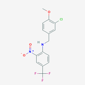 B2543784 N-[(3-chloro-4-methoxyphenyl)methyl]-2-nitro-4-(trifluoromethyl)aniline CAS No. 478259-85-7
