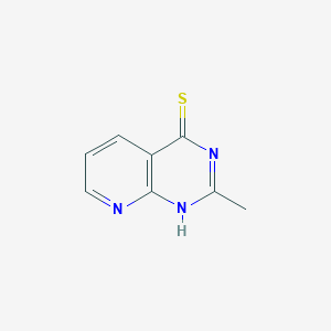molecular formula C8H7N3S B2543791 2-甲基吡啶并[2,3-d]嘧啶-4-硫醇 CAS No. 2089258-14-8