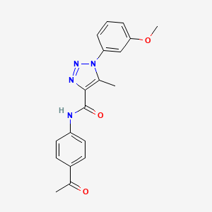 molecular formula C19H18N4O3 B2543817 N-(4-乙酰苯基)-1-(3-甲氧基苯基)-5-甲基-1H-1,2,3-三唑-4-甲酰胺 CAS No. 923226-87-3