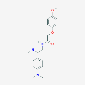 molecular formula C21H29N3O3 B2543821 N-[2-(dimethylamino)-2-[4-(dimethylamino)phenyl]ethyl]-2-(4-methoxyphenoxy)acetamide CAS No. 1005297-25-5