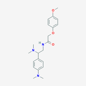 molecular formula C21H29N3O3 B2543821 N-[2-(二甲氨基)-2-[4-(二甲氨基)苯基]乙基]-2-(4-甲氧基苯氧基)乙酰胺 CAS No. 1005297-25-5