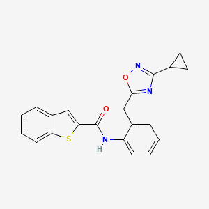 N-(2-((3-cyclopropyl-1,2,4-oxadiazol-5-yl)methyl)phenyl)benzo[b]thiophene-2-carboxamide