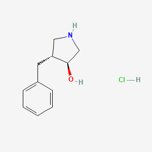 molecular formula C11H16ClNO B2543837 (3S,4R)-4-苄基吡咯烷-3-醇；盐酸盐 CAS No. 2133859-20-6