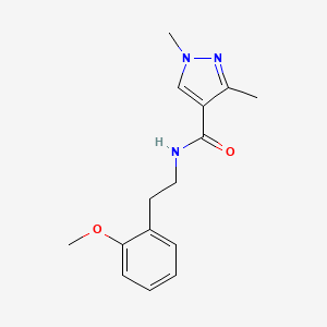 molecular formula C15H19N3O2 B2543838 N-(2-methoxyphenethyl)-1,3-dimethyl-1H-pyrazole-4-carboxamide CAS No. 1170286-53-9