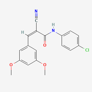 molecular formula C18H15ClN2O3 B2543850 (Z)-N-(4-氯苯基)-2-氰基-3-(3,5-二甲氧基苯基)丙-2-烯酰胺 CAS No. 1002025-67-3