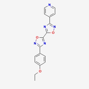 molecular formula C17H13N5O3 B2543877 3-(4-Ethoxyphenyl)-3'-pyridin-4-yl-5,5'-bi-1,2,4-oxadiazole CAS No. 1775404-69-7