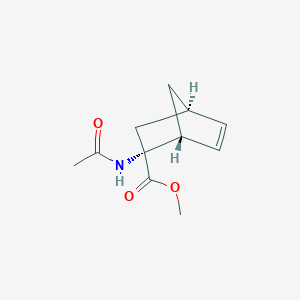 molecular formula C11H15NO3 B2543882 (1R,2R,4R)-2-(Acetylamino)bicyclo[2.2.1]hepta-5-ene-2-carboxylic acid methyl ester CAS No. 139237-38-0