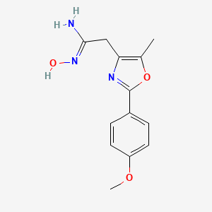 (1Z)-N'-hydroxy-2-[2-(4-methoxyphenyl)-5-methyl-1,3-oxazol-4-yl]ethanimidamide