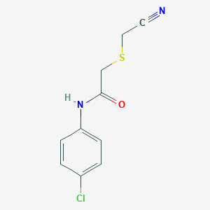 molecular formula C10H9ClN2OS B254389 N-(4-chlorophenyl)-2-[(cyanomethyl)sulfanyl]acetamide 