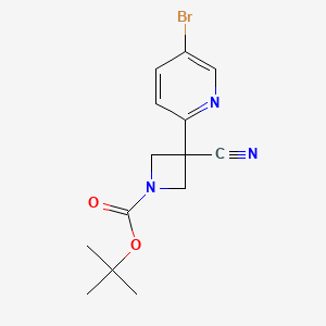 Tert-butyl 3-(5-bromopyridin-2-yl)-3-cyanoazetidine-1-carboxylate