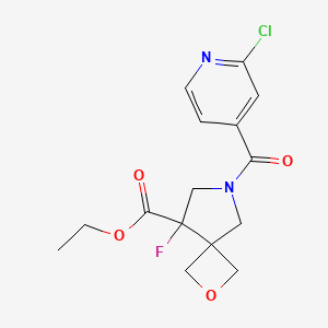 Ethyl 6-(2-chloropyridine-4-carbonyl)-8-fluoro-2-oxa-6-azaspiro[3.4]octane-8-carboxylate