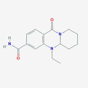 molecular formula C15H19N3O2 B2543907 5-ethyl-11-oxo-5,6,7,8,9,11-hexahydro-5aH-pyrido[2,1-b]quinazoline-3-carboxamide CAS No. 1574545-84-8