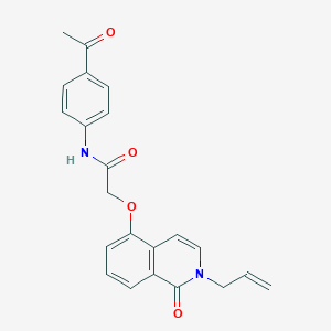 molecular formula C22H20N2O4 B2543909 N-(4-acetylphenyl)-2-(1-oxo-2-prop-2-enylisoquinolin-5-yl)oxyacetamide CAS No. 903302-86-3