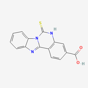 B2543910 6-sulfanylidene-5H-benzimidazolo[1,2-c]quinazoline-3-carboxylic acid CAS No. 440121-04-0