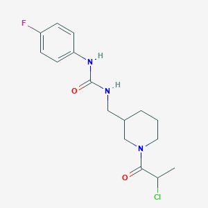 1-[[1-(2-Chloropropanoyl)piperidin-3-yl]methyl]-3-(4-fluorophenyl)urea