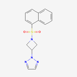 molecular formula C15H14N4O2S B2543926 2-(1-(naphthalen-1-ylsulfonyl)azetidin-3-yl)-2H-1,2,3-triazole CAS No. 2191266-45-0