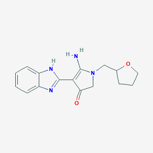 molecular formula C16H18N4O2 B254393 5-amino-4-(1H-benzimidazol-2-yl)-1-(oxolan-2-ylmethyl)-2H-pyrrol-3-one 