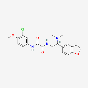 molecular formula C21H24ClN3O4 B2543930 N1-(3-chloro-4-methoxyphenyl)-N2-(2-(2,3-dihydrobenzofuran-5-yl)-2-(dimethylamino)ethyl)oxalamide CAS No. 1428349-92-1