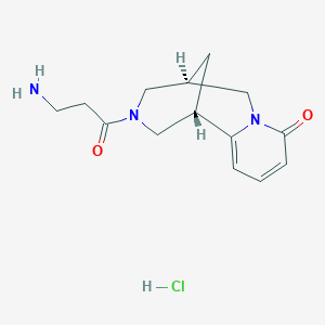 (1S,9R)-11-(3-aminopropanoyl)-7,11-diazatricyclo[7.3.1.02,7]trideca-2,4-dien-6-one;hydrochloride