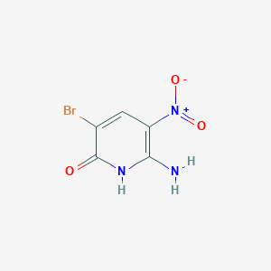 molecular formula C5H4BrN3O3 B2543933 6-アミノ-3-ブロモ-5-ニトロピリジン-2-オール CAS No. 1935346-20-5