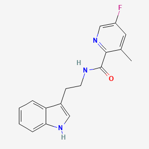 molecular formula C17H16FN3O B2543936 5-fluoro-N-[2-(1H-indol-3-yl)ethyl]-3-methylpyridine-2-carboxamide CAS No. 2415601-33-9