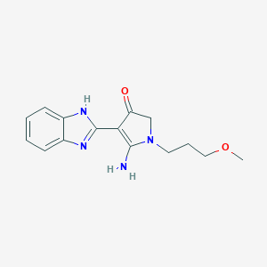 molecular formula C15H18N4O2 B254394 5-amino-4-(1H-benzimidazol-2-yl)-1-(3-methoxypropyl)-2H-pyrrol-3-one 