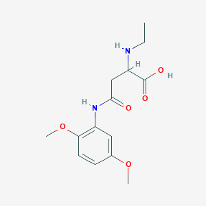 molecular formula C14H20N2O5 B2543940 4-((2,5-Dimethoxyphenyl)amino)-2-(ethylamino)-4-oxobutanoic acid CAS No. 1047996-01-9