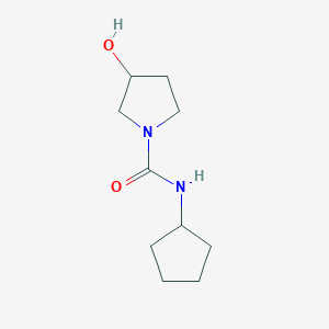 molecular formula C10H18N2O2 B2543954 N-环戊基-3-羟基吡咯烷-1-甲酰胺 CAS No. 1541794-42-6